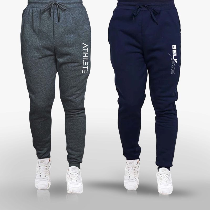 Pack of 2 Athlete Believe Printed Sweatpants for Men