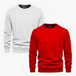 Bundle of 2 White and Red Sweatshirts For Men