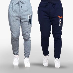 Pack of 2 Sporty Jacked Printed Sweatpants for Men