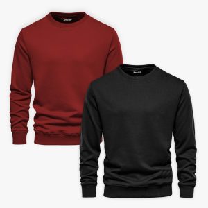 Bundle of 2 Mahron and Black Sweatshirts For Men