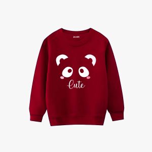 Cute Cat Printed Winter Sweatshirt For Girls