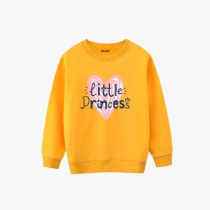 Little Princess Printed Winter Sweatshirt For Girls