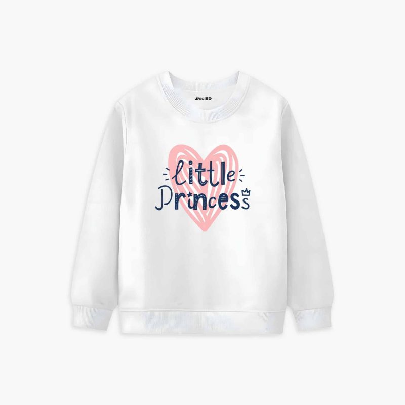 Little Princess Girls Printed Winter Sweatshirt For Girls
