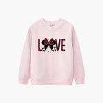 Love Printed Winter Sweatshirt For Girls