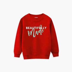 Beautifully Made Printed Winter Sweatshirt For Girls