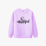 Be Thankful Printed Winter Sweatshirt For Girls