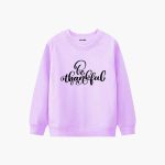 Be Thankful Printed Winter Sweatshirt For Girls