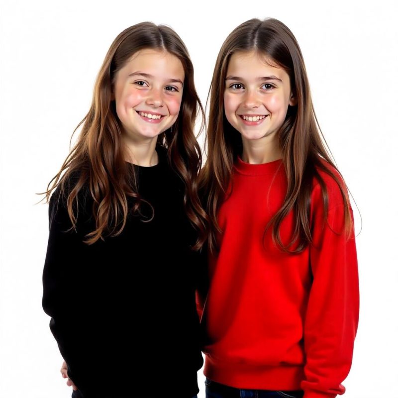 Bundle of 2 Black and Red Sweatshirt For Girls