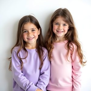 Bundle of 2 Pink and Purple Sweatshirt For Girls