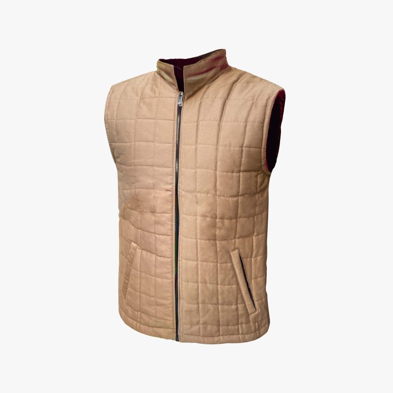 Men Sleeveless Stand-Up Collar Puffer Jacket