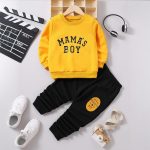 Mama Boy Printed Sweatshirt Tracksuit For Kids