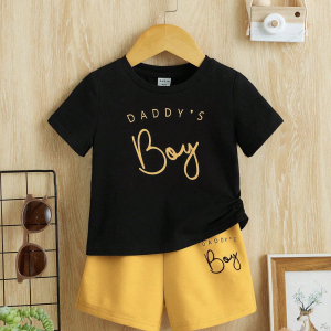 Daddy Boy Printed Kids Summer Short Suit