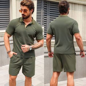 Manfinity Polo Summer Short Suit For Men