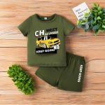 Keep Going Printed Summer Short Suit For Young Kids