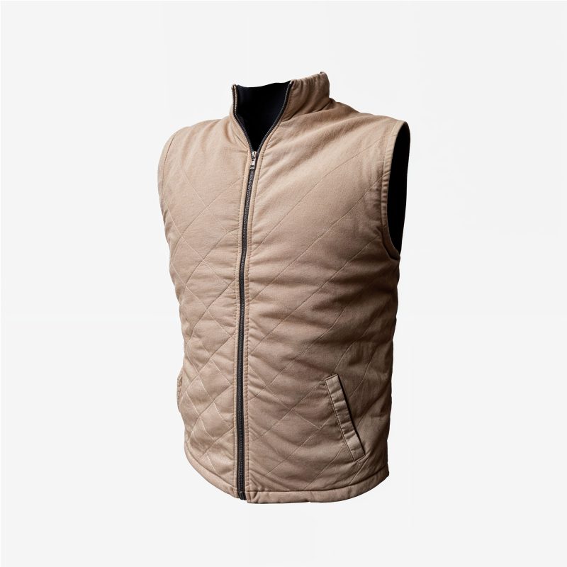 Casual Sleeveless Stand-Up Collar Puffer Zipper Jacket For Men