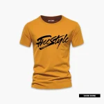 Free Style Printed Half Sleeve T-Shirt For Men