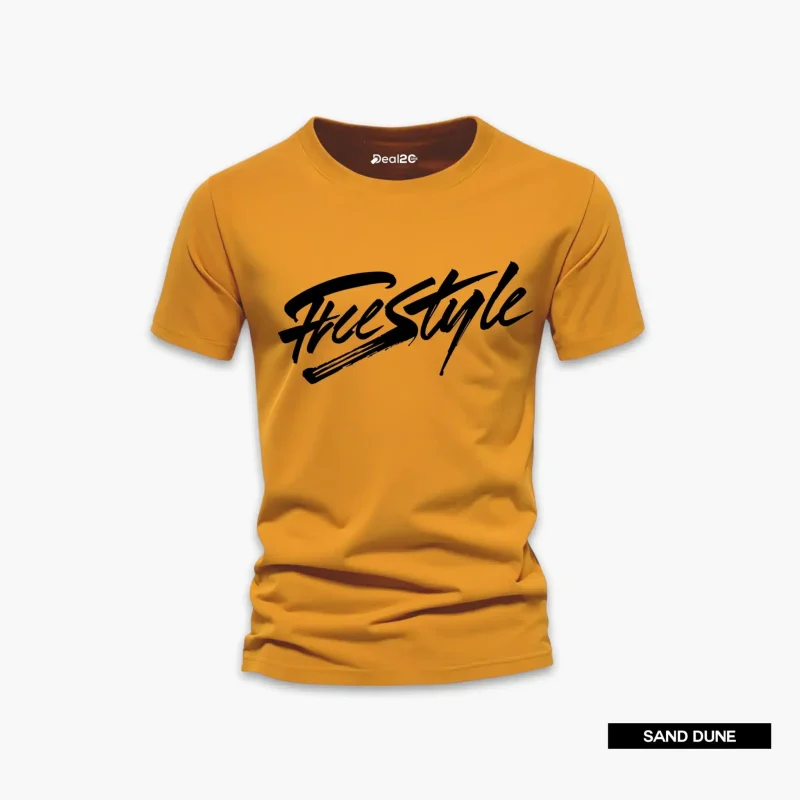 116 Free Style Printed Half Sleeve T-Shirt For Men