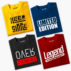 Pack of 5 Keep Legend Over Edition Printed Summer T-Shirts For Tween Kids