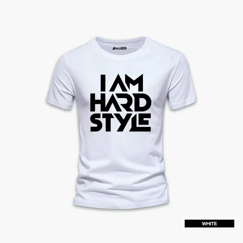 148 I Am Hardstyle Printed Half Sleeve T-Shirt For Men