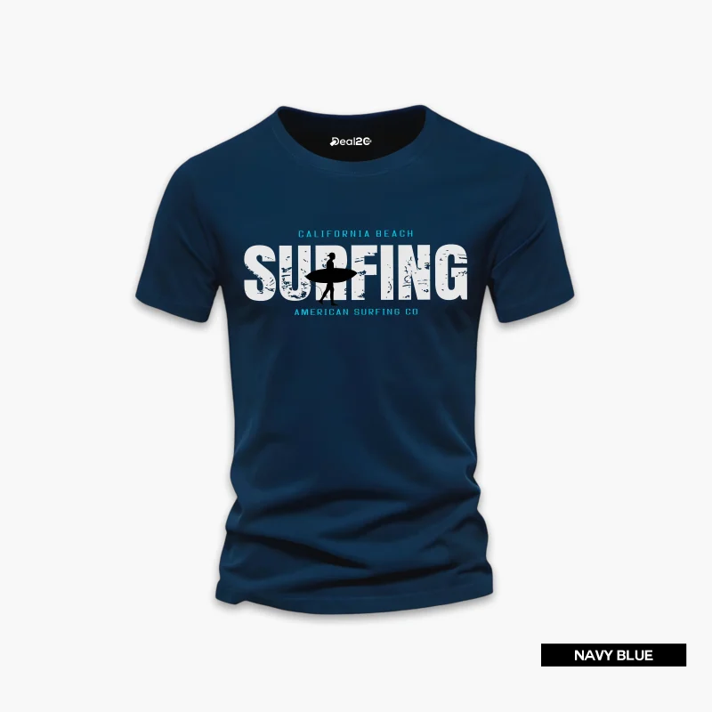California Surfing Printed Half Sleeve T-Shirt For Men
