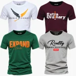 Pack of 4 Extra Eagle Expand Reality Mens Printed T-Shirts