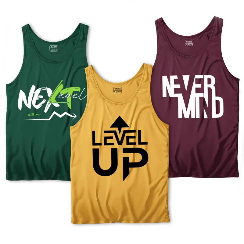 Pack of 3 Mind Next Level Tank Tops For Mens