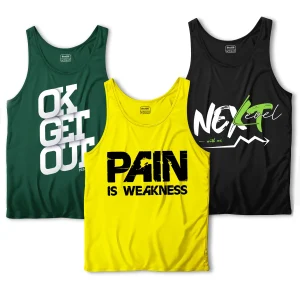 Pack of 3 Next Pain Out Printed Tank Tops For Mens