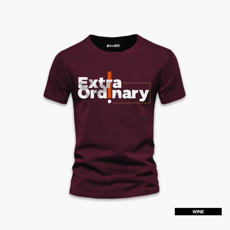 Extra Ordinary Printed Half Sleeve T-Shirt For Men