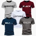 Pack of 5 Believe Original Future Athlete Style Mens Printed T-Shirts