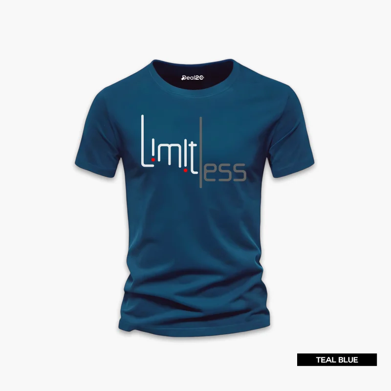 Limitless Bold Printed Half Sleeve T-Shirt For Men