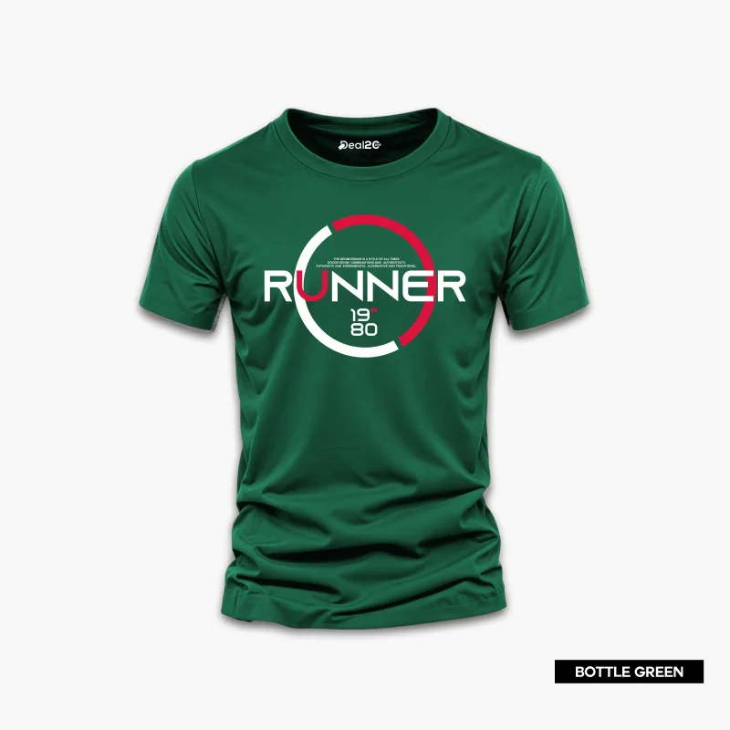 Runner Printed Half Sleeve T-Shirt For Men