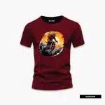 Motocross Stunt Printed Half Sleeve T-Shirt For Men