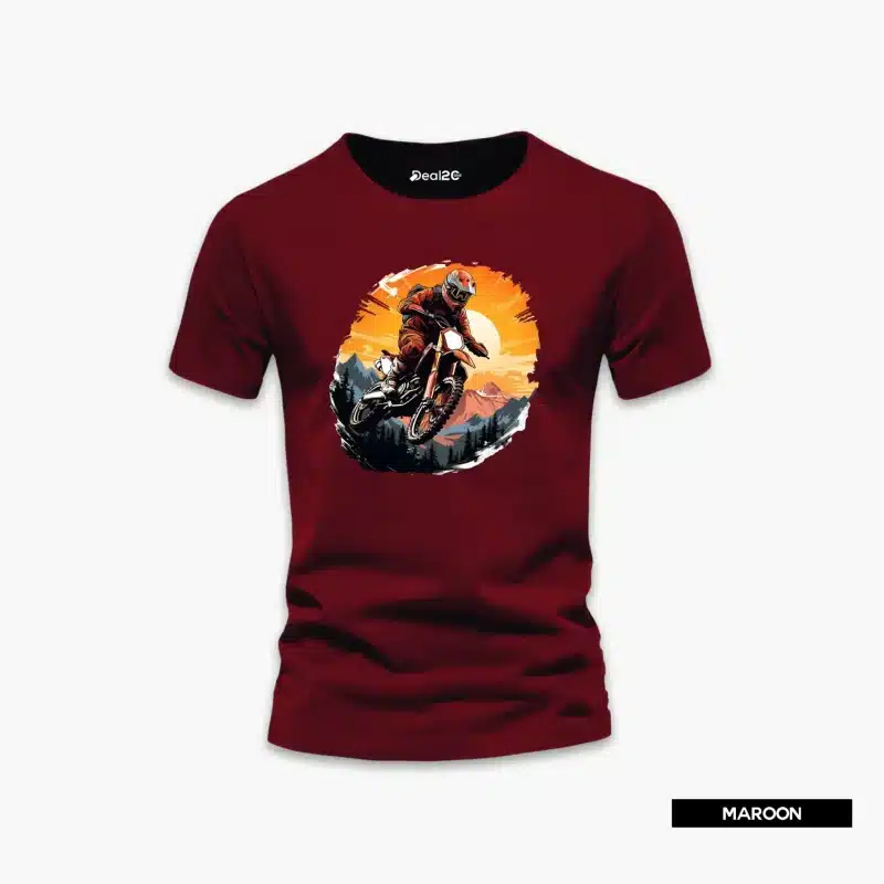426 Motocross Stunt Printed Half Sleeve T-Shirt For Men