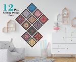 Pack of 12 Tile Stickers for Home Decor