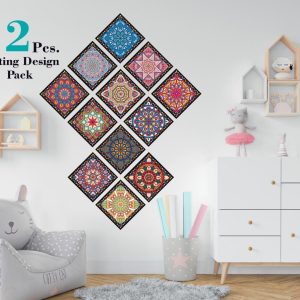 Pack of 12 Tile Stickers for Home Decor