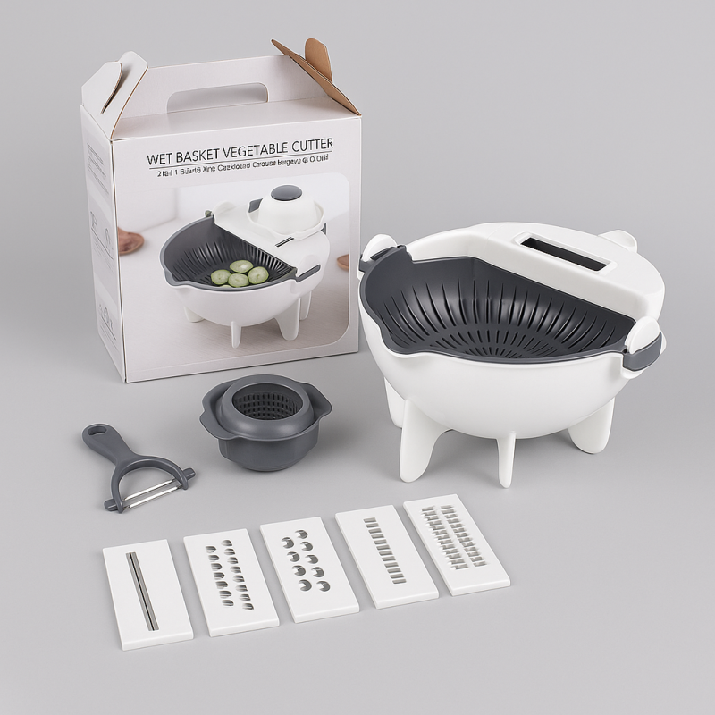 9 in 1 Multifunctional Vegetable Cutter with Drain Basket