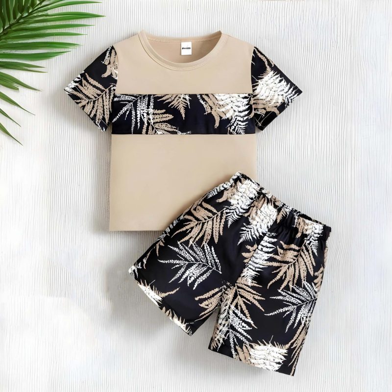 Chill in style with leafy look Summer Suit For Kids