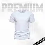 White Basic Half Sleeves T-Shirt For Men