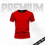 Red Basic Half Sleeves T-Shirt For Men