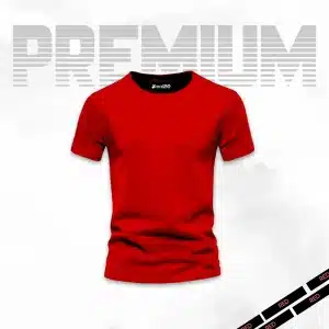 Red Basic Half Sleeves T-Shirt For Men