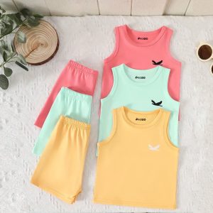 Pack Of 3 Seagull Printed Sando Suit For Kids