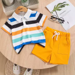 Coconut Tree Beach Printed Summer Short Suit For Kids