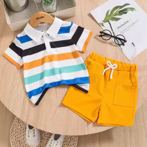 Coconut Tree Beach Printed Summer Short Suit For Kids