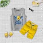 Hello Summer Printed Sando Suit For Kids