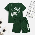 Game On Printed Summer Short Suit For Kids