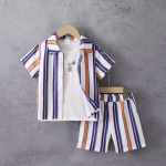 Trendy Striped Co-ord Summer Wear Set For Kids