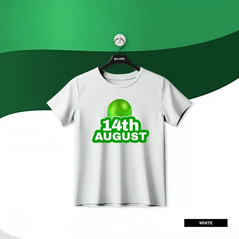 i Green Spirit 14th August Printed T-Shirt For Kids