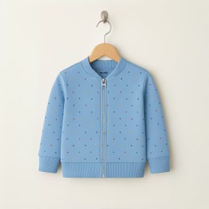 Sky Sprinkle Zipper Jacket for Girls