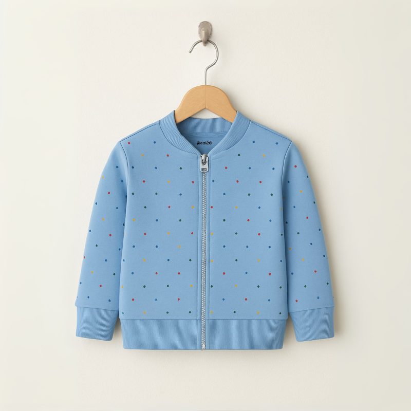 Sky Sprinkle Zipper Jacket for Girls