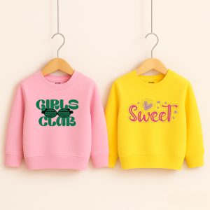 Pack of 2 Sweet & Girls Club Printed Sweatshirts for Girls